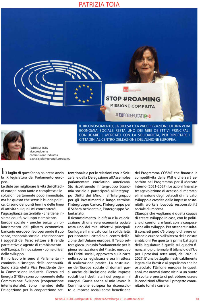 Newsletter eurodeputatiPd ottobre2019